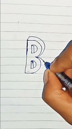 How to Write"B"#letterdesign #art #handwriting #shortvideo #trending