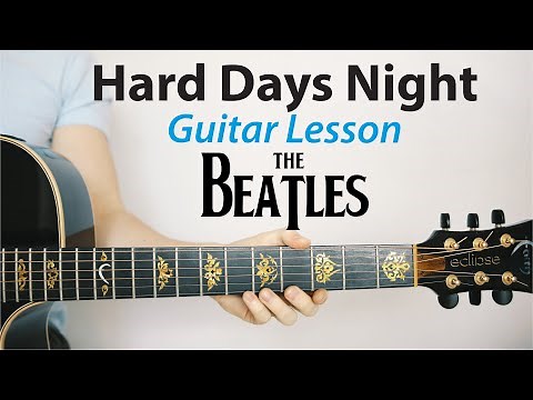 Hard Days Night: The Beatles 🎸Acoustic Guitar Lesson (PLAY-ALONG, How To Play)