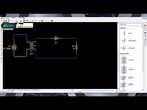Halfwave Rectification using Circuit Wizard