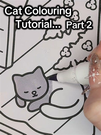Cat Colouring Tutorial – Part 2 🐾 This time I’m colouring a tabby striped cat like Missy! 🐈‍⬛🐾 Simple but really effective. I hope you can take some ideas from this and recreate your own feline friend.🐾💕 #tutorialestiktok #colouring #coloring #howtodraw #colour