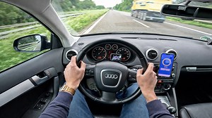 230KMH Audi A3 3.2 VR6 autobahn thrill