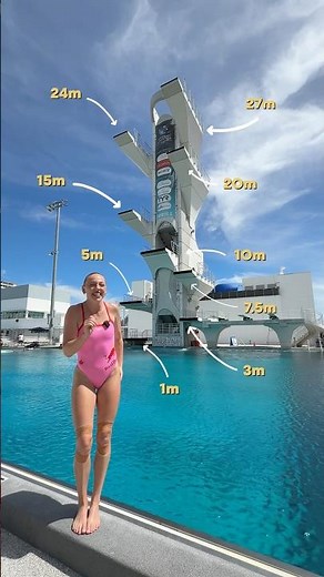 Diving off every single platform 🤯 how high would you jump? #BraveGang