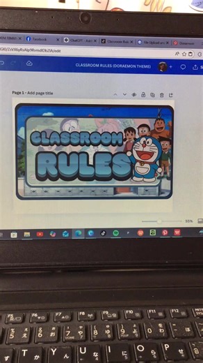 Classroom Rules Design Template with Doraemon Theme