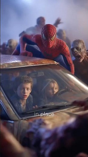Spider-Man attempts to save lives from a Zombie Horde