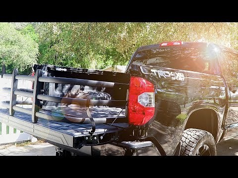 Bed Extender AMP Research MAX Series Installed On 2018 Tundra Crew Max