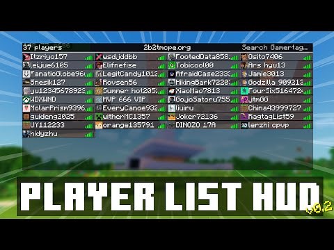Player List HUD V0.2 RELEASE - Texture Pack for Minecraft Bedrock Edition