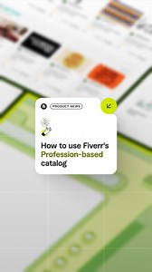 11K views · 226 reactions | The struggle to find a freelancer with precise skills for your project is over. With our new professions-based catalog, you can now search for experts based on their professions and skills, rather than just the services they offer. Now, you'll be able to find the perfect professional to meet your project's needs every time. Learn more about how the catalog works here: https://fvrr.co/3X6EH3v | Fiverr | Facebook