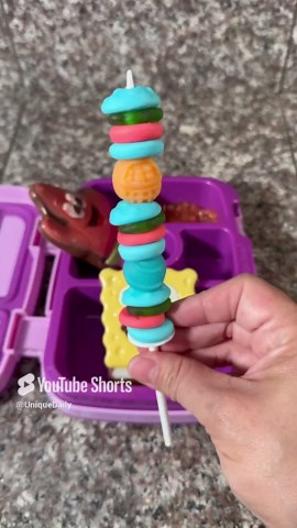 Packing school lunch with only SpongeBob candy