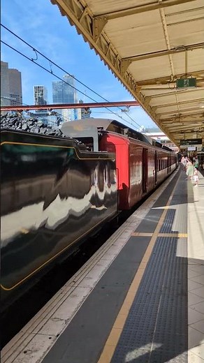 Steamrail Victoria at flinders st station #train #steamtrain #steamrailvictoria #australia #railway
