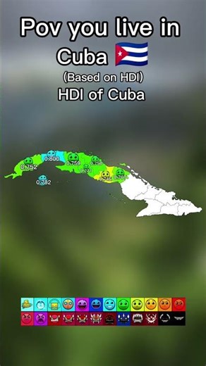 Pov you live in Cuba 🇨🇺 Based on HDI HDI of Cuba #map #mapping #america #cuba