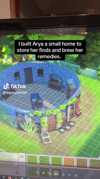 For my sims legacy series, I built Arya a “hidden” place to store her finds and brew her remedies. I am planning a parallel legacy with her daughter and she will inherit this house. Want to watch the whole build? Head to my bio! Follow to see how this sims story plays out! #thesims4 #ultimatedecadeschallenges #sims4build #simslegacy #simstok