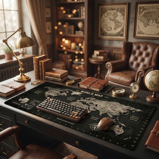 Vintage World Map Desk Mat, Antique Geography Mouse Pad, Old Map Extended Keyboard Pad, Dark Academia Office Decor, Custom Size Deskpad - Etsy New Zealand