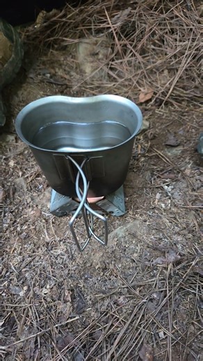 Making Coffee with the canteen cup and Pathfinder lid #outdoors #pathfinder #hunting #camping