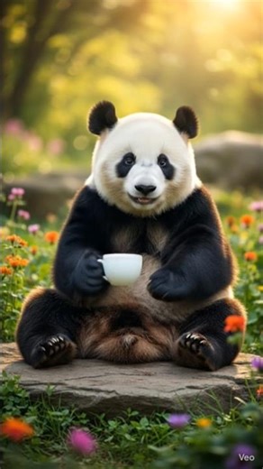 ☕🐼 Coffee Lover Panda #shorts