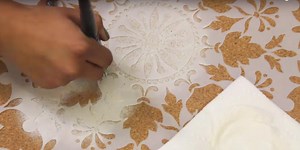 After Stenciling On Cork Board Watch The Magnificent Thing She Does Next (Awesome!)