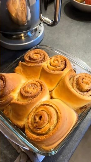 Recette de cinnamon rolls !🫶☀️ #food #recette #patisserie #cinnamonrolls