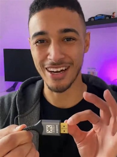 Câble HDMI 2.1 8K, câble 3D, bande passante haute vitesse, Dynamic HDR, eARC, compatible avec Roku TV, PS5, moniteur Blu-ray, ordinateur portable, projecteur de bureau#pourtoi #HDMI #8k #game #pc