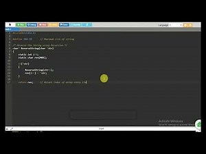 c program to Reverse string using recursion function