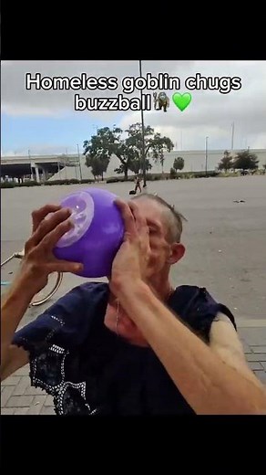 Homeless Goblin *DRINKS* BUZZBALL #funny #shorts #drunk #buzz