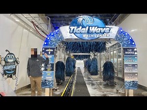 🌊 TIDAL WAVE Car Wash! Ride Along and Drive Through POV