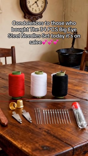 112K views · 402 reactions | 34Pcs Sewing Kit – Large Eye Steel Needles for Easy Threading, Multi-Size Needles, Threaders, Thimbles & Scissors | Perfect for Elderly & Home Quilting | Prosperousk | Facebook