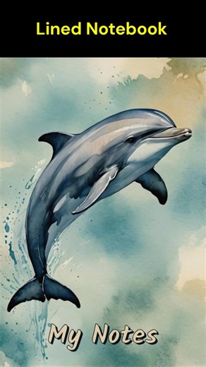 Dolphin Lined Notebook | 110 Pages | 6×9