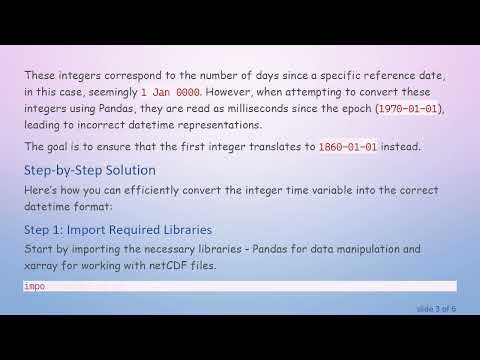 How to Convert netCDF Time Variables to datetime with Pandas in Python