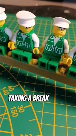 lego #minifigs taking a break on the 3dprinted 36-stud-long lego bricks.