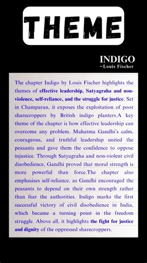 Indigo Explained in 60 Seconds – Gandhi’s Real Fight for Justice🇮🇳 | CBSE English Class 12
