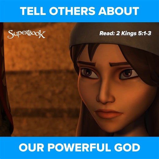 29K views · 2.7K reactions | Naaman believed what his servant girl said: that the prophet Elisha could heal him of leprosy! Let’s not disregard the wisdom of others, sometimes God uses ordinary people to deliver His message!  . . . . . SUPERBOOK Bringing Bible Stories and Jesus' love to kids everywhere Series + App + Academy + Outreach | Superbook | Facebook