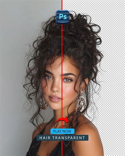 Graphic Designer on Instagram: "How to Select Fine Hair & Remove Background in Photoshop ✂️ Tutorials By @graphicinfluence01 . #PhotoshopShorts #HairSelection #BackgroundRemoval #PhotoshopTutorial #DesignHack #DigitalArt #TrendingReels"