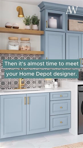 American Woodmark Cabinetry on Instagram: "We’ve partnered with @homedepot for more than 40 years and can’t wait for you to meet your designer and get started with your remodel."