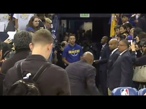 Stephen Curry hits pregame shot from the tunnel before Warriors' opener | ESPN