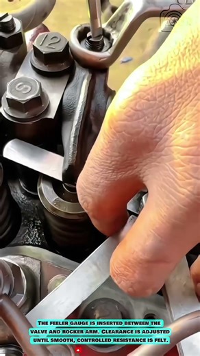 Engine Valve Adjustment Tool: Feeler Gauge for Precise Clearance Setting