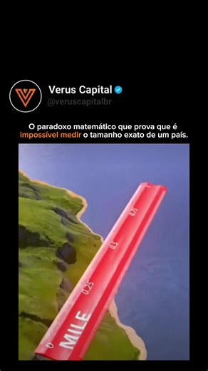 O Paradoxo da Linha Costeira revela uma falha na forma como percebemos o mundo. Se você medir uma ilha com réguas de 100 quilômetros, terá um resultado x. Se decidir usar réguas de 1 metro para conseguir contornar cada pedra, cada curva e cada grão de areia, o perímetro aumenta de forma drástica. Quanto mais você aproxima a lente, maior a distância final. Essa mesma ilusão de escala destrói contas todos os dias no mercado financeiro. O operador iniciante vive com o zoom no máximo. Ele olha o grá