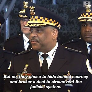 Chicago PD Superintendent Eddie Johnson says he believes the city of Chicago "is still owed an apology." "They chose to hide behind secrecy and broker a deal to circumvent the judicial system." https://abcn.ws/2FBtjoC | ABC News