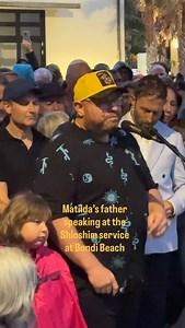 Matilda’s father speaking at tonight’s Shloshim service | J-Wire