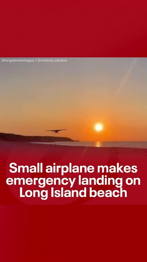 A single-engine airplane made a landing on Cedar Beach in Mount Sinai, Long Island after the pilot reported an engine failure, and it was all caught on camera. | FOX 5 NY