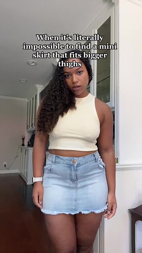 Follow my Instagram maddsmaxjesty for a followback! It’s linked in my bio ❤️I don’t trust these skirts enough to wear them outside idk how y’all do it lol😂 #BodyPositivity #selflovejourney #midsizefashion #girlproblems thick thighs, girls with thick thighs, girl problems , relatable body positivity, body positivity, insecurities | Madeline May
