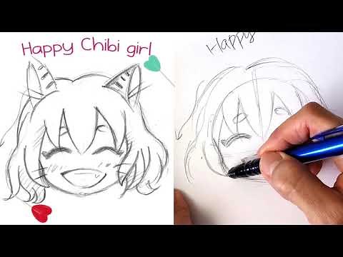 How to draw Chibi Girls Facial Expressions! Step by Step!