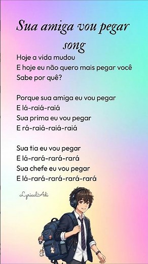 Sua amiga vou pegar song lyrics🔥 #songlyrics #fyp #ytshorts #viral