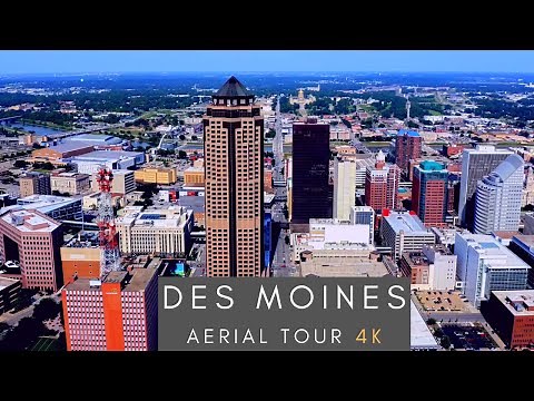 Downtown Des Moines - 4K AERIAL TOUR