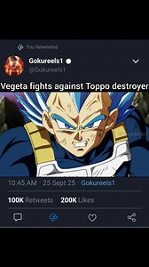 2.8K views · 97 reactions | Vegeta fights against Toppo destroyer | Gokureels1 | Facebook
