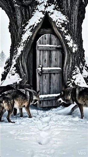 I Found a Hidden Tree House While Wolves Chased Me! 🐺❄️