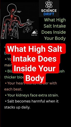 What High Salt Intake Does Inside Your Body #dailylife #science #biology #dailychemistry