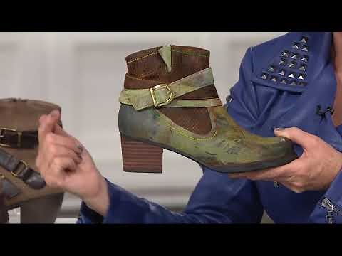 L`Artiste by Spring Step Leather Booties -Shazzam on QVC