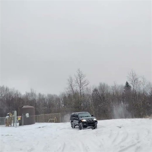 Toyota 4Runner sliding in the snow