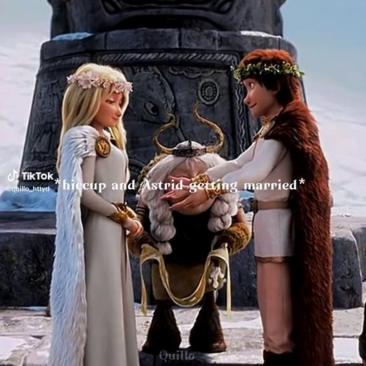 Hiccup and Astrid Wedding in How to Train Your Dragon
