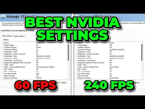 Best NVIDIA Control Panel Settings for Gaming 2024