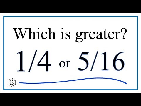 Which fraction is greater 1/4 or 5/16 ?